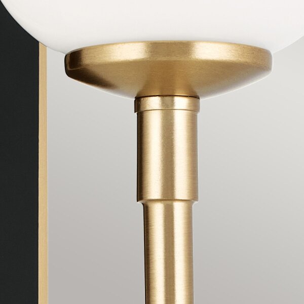 Badlampe Wand Metall Glas 33,8 cm hoch IP44 G9 LED 3000 K