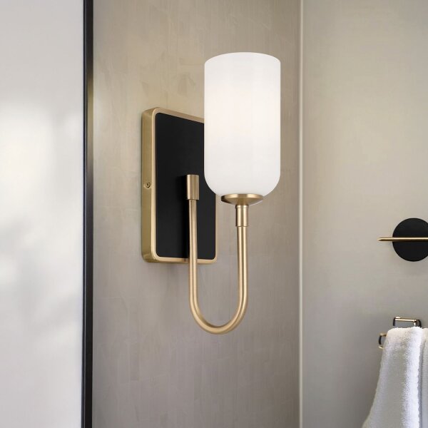 Badlampe Wand Metall Glas 33,8 cm hoch IP44 G9 LED 3000 K