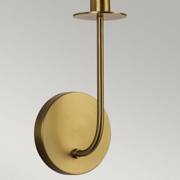 Wandleuchte Metall Glas 29,2 cm hoch in Gold gebürstet