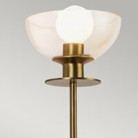 Wandleuchte Metall Glas 29,2 cm hoch in Gold gebürstet