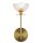 Wandleuchte Metall Glas 29,2 cm hoch in Gold gebürstet