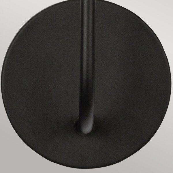Applique Métal Verre 29,2 cm de haut Noir E14 Moderne