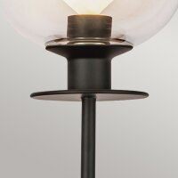 Wandlampe Metall Glas 29,2 cm hoch Schwarz E14 Modern