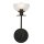 Applique Métal Verre 29,2 cm de haut Noir E14 Moderne