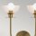 Wandlampe Glas Metall B: 30,5 cm in Gold 2x E14
