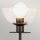 Wandleuchte Metall Glas 30,5 cm breit Schwarz E14 2-flammig