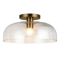 Plafonnier verre m&eacute;tal &Oslash; 30,5 cm rond E27...