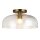 Deckenleuchte Glas Metall Ø 30,5 cm rund E27 Modern