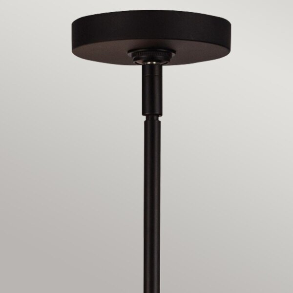 Lustre noir métal verre 67,3 cm large 4x E14