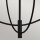 Lustre noir métal verre 67,3 cm large 4x E14