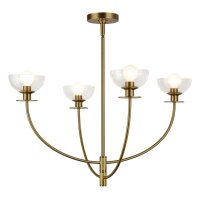 Lustre avec abat-jour L : 67,3 cm 4-flamme E14...