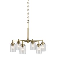 Lustre métal verre L : 66 cm H : max. 145,2 cm 6x E27