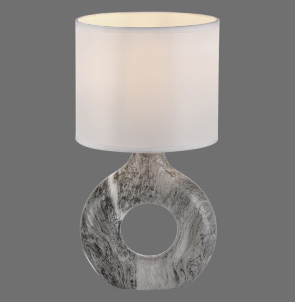 Dekorative Tischlampe Keramik Stoff 30 cm E27 blendarm
