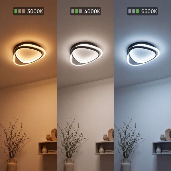 Applique LED Blanc Noir 40 W 4680 lm H:45 cm