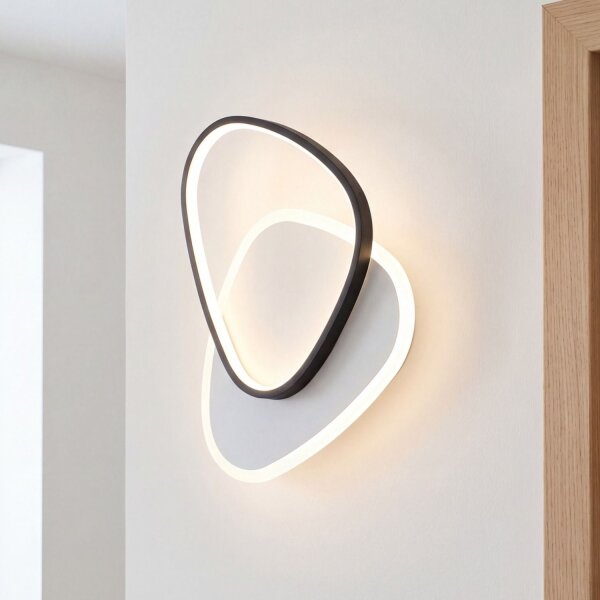 Applique LED Blanc Noir 40 W 4680 lm H:45 cm