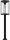 Luminaire de socle noir aluminium verre E27 incl IP44 76cm