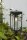 Luminaire de socle noir aluminium verre E27 incl IP44 76cm