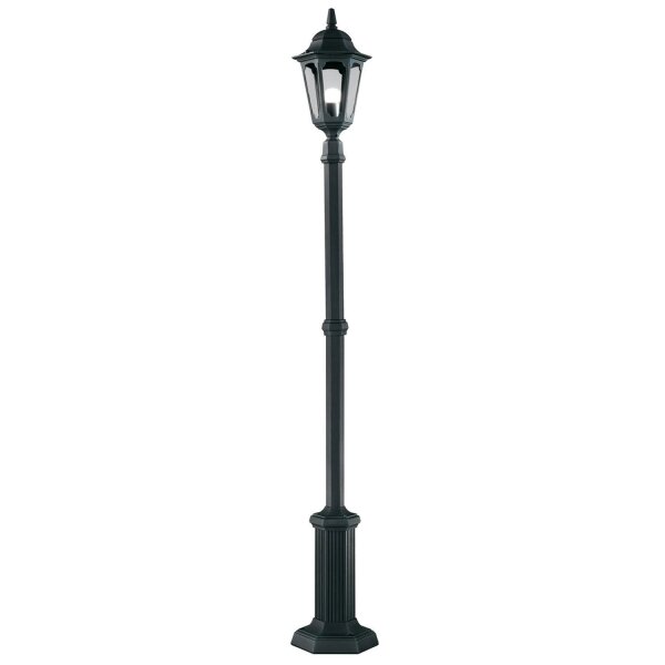 Mastleuchte Schwarz 180cm hoch IP44 E27 Rustikal