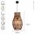 Pendelleuchte Boho Bambus Metall Schwarz E27 Ø30 cm