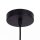 Hängelampe Boho Bambus Metall Schwarz E27 Ø30 cm rund
