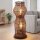 Boho Stehlampe Bambus Metall Schwarz E27 H:60 cm Modern
