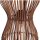 Boho Stehlampe Bambus Metall Schwarz E27 H:60 cm Modern