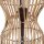 Lampadaire moderne en bambou naturel noir E27 60 cm 2-flmg