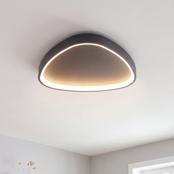LED Deckenlampe Schwarz Alu dimmbar 58W 3000/4000/6500K