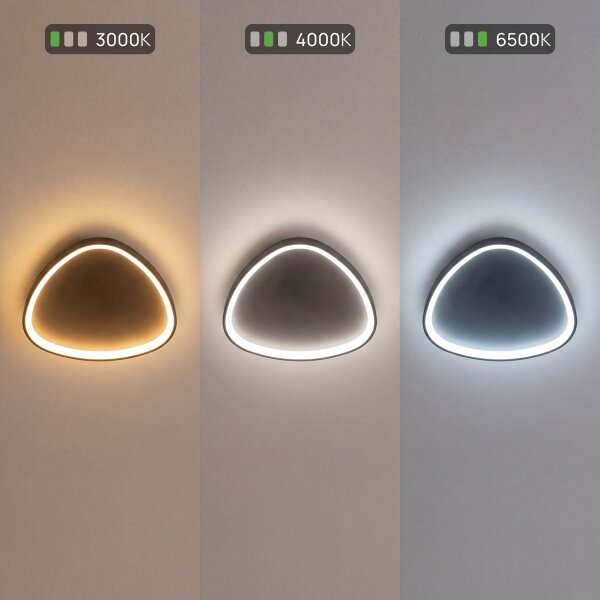 LED Deckenlampe Schwarz Alu dimmbar 58W 3000/4000/6500K