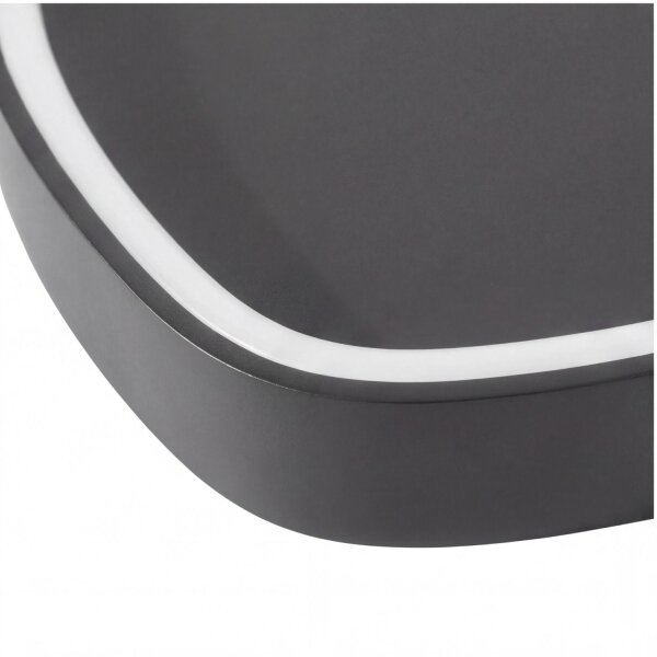 LED Deckenlampe Schwarz Alu dimmbar 58W 3000/4000/6500K