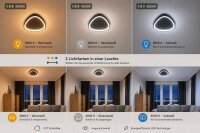 LED Deckenlampe Schwarz Alu dimmbar 58W 3000/4000/6500K