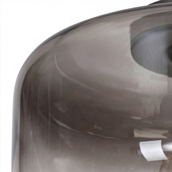 Petite lampe de plafonnier en verre fumé rond Ø 35 cm E27 anti-éblouissement