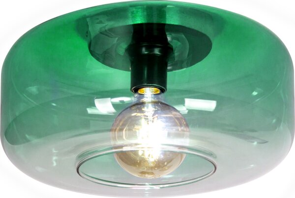 Petite Lampe de plafonnier Vert rond Ø 35 cm E27 anti-éblouissement