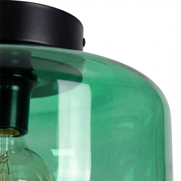Petite Lampe de plafonnier Vert rond Ø 35 cm E27 anti-éblouissement
