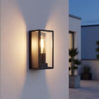 Lampe dextérieur Vintage Aluminium Noir H:23,5 cm...