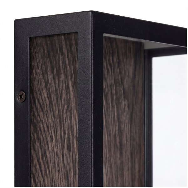 Lampe dextérieur Vintage Noir Bois L:11,5 cm IP44 E27