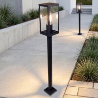 Lampe dallée Vintage Noir Bois 100 cm petit IP44 E27