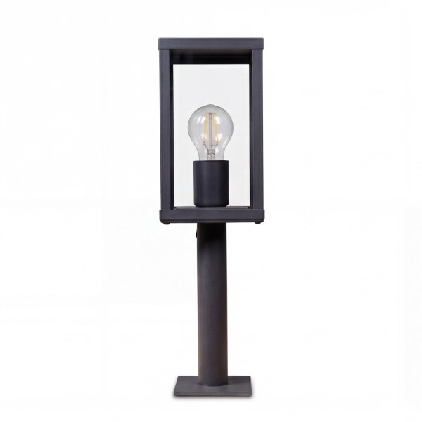 Lampe dallée Vintage Noir Bois 50 cm petit IP44 E27