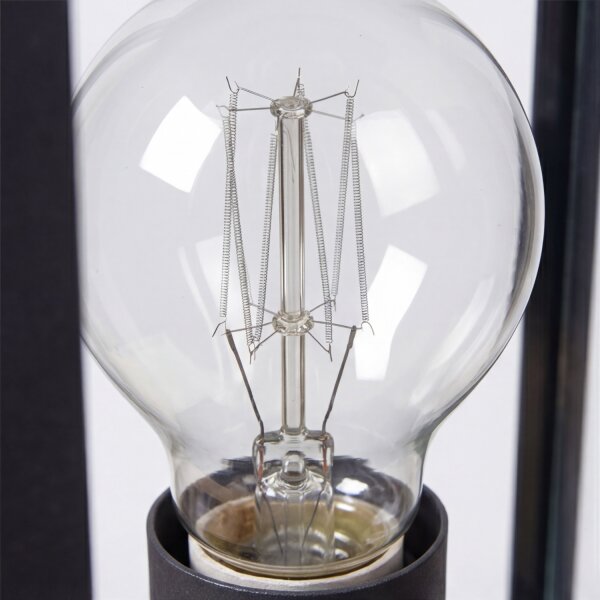 Lampe dallée Vintage Noir Bois 50 cm petit IP44 E27