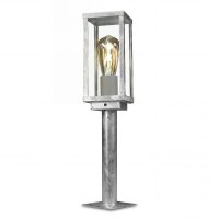 Sockelleuchte verzinkt Aluminium E27 IP44 Sensor 50 cm