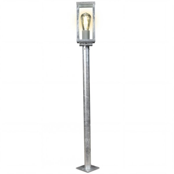 Sockelleuchte verzinkt Alu E27 IP44 Sensor H:100 cm