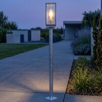 Sockelleuchte verzinkt Alu E27 IP44 Sensor H:100 cm