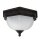 Plafonnier dextérieur brun antique blanc IP44