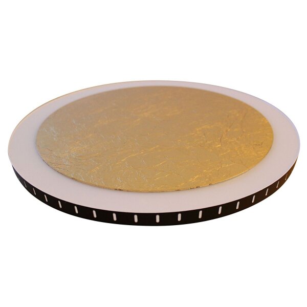 LED Deckenlampe Gold Ø30 cm 3500 K 3 Stufen dimmbar