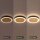 LED Deckenlampe Gold Ø30 cm 3500 K 3 Stufen dimmbar