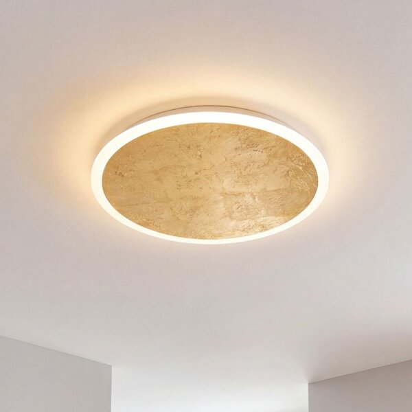 LED Deckenleuchte Gold Ø50 cm 3500 K 3 Stufen dimmbar