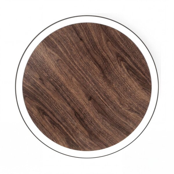 Applique LED Bois Noir ronde Ø50 cm 3500 K dimmable