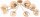 Deckenlampe Glas Metall Messing Champagner L:88 cm G9