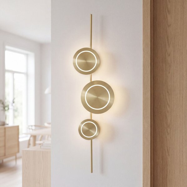 LED Wandleuchte indirekt dimmbar Gold 120 cm 18W 3000K