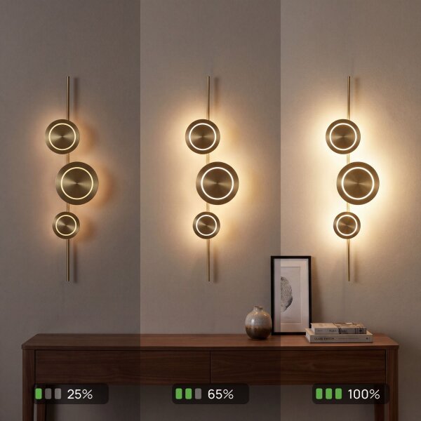 LED Wandleuchte indirekt dimmbar Gold 120 cm 18W 3000K